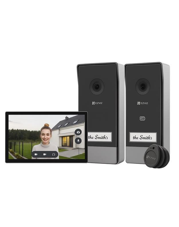 Telefonspynės komplektas EZVIZ CS-HP7 (3MP, 1 ekranas, 2 telefonspynės)