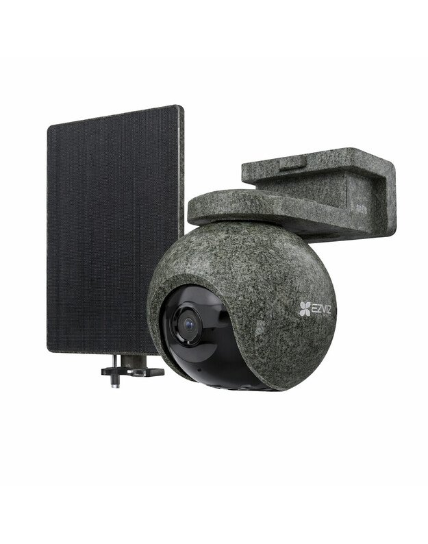 Akumuliatorinė valdoma lauko kamera EZVIZ CS-EB8/SP Ranger su saulės panele komplektas (4G/LTE, WiFi 2.4GHz, 4K, 8MP, 4 mm, IP65)