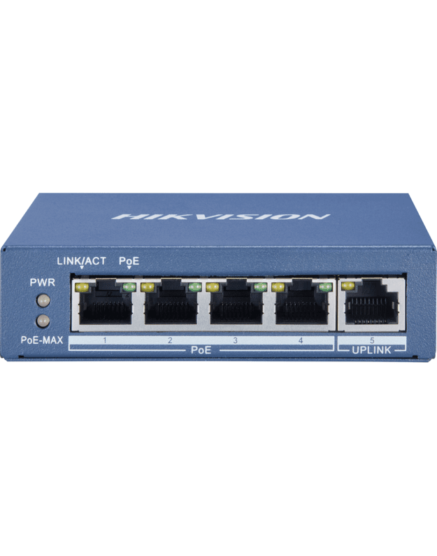 Hikvision 5 prievadų 4 PoE prievadų komutatorius DS-3E0505P-E