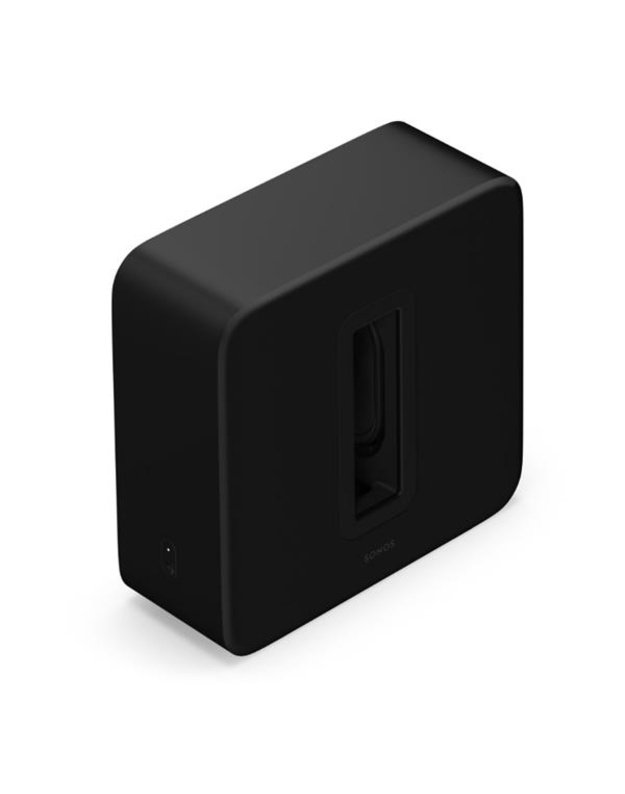 &bdquo;Sonos Sub 4&ldquo; žemų dažnių garsiakalbis, juodos spalvos