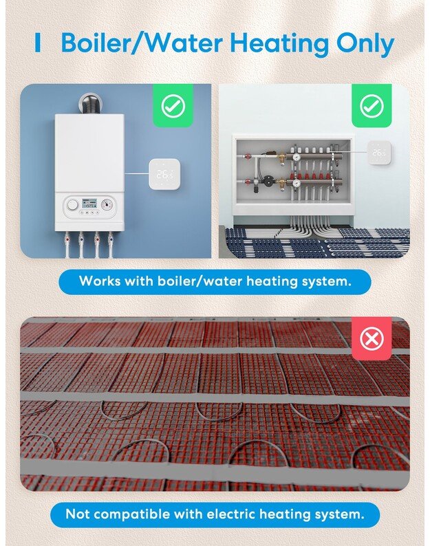 Meross išmanusis Wi-Fi Termostatas MTS215B 1