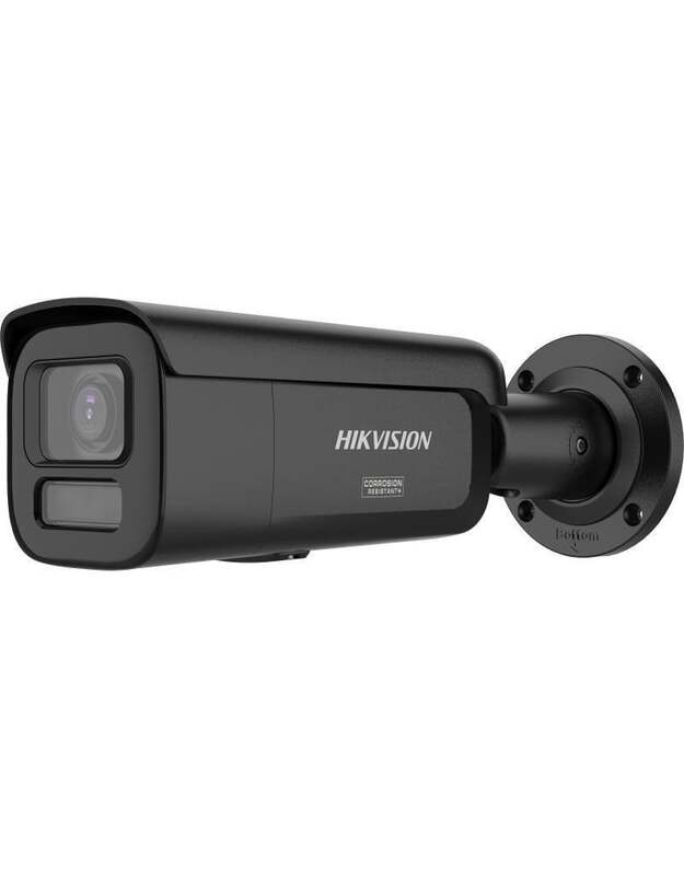 IP kamera Hikvision bullet DS-2CD2647G3T-LIZSY F2.8-12 (Juoda, 4 MP, 60 m IR+LED, Hybrid Light, ColorVu 3.0, AcuSense 3.0)