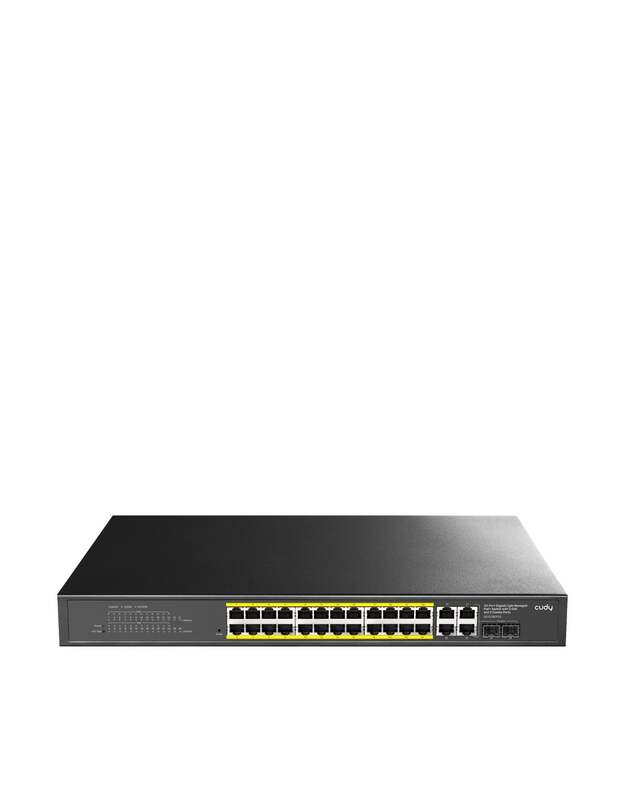 24 prievadų komutatorius Cudy GS1028EPS2 (24x 1G PoE, 2x 1G SFP)