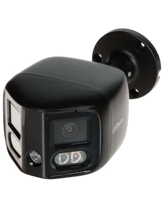Panoraminė kamera Dahua IPC-PFW3849S-A180-E2-AS-PV-280B F2.8 (Juoda, 2&times;4 MP, 180&deg;, IR+LED 25 m, IP67)