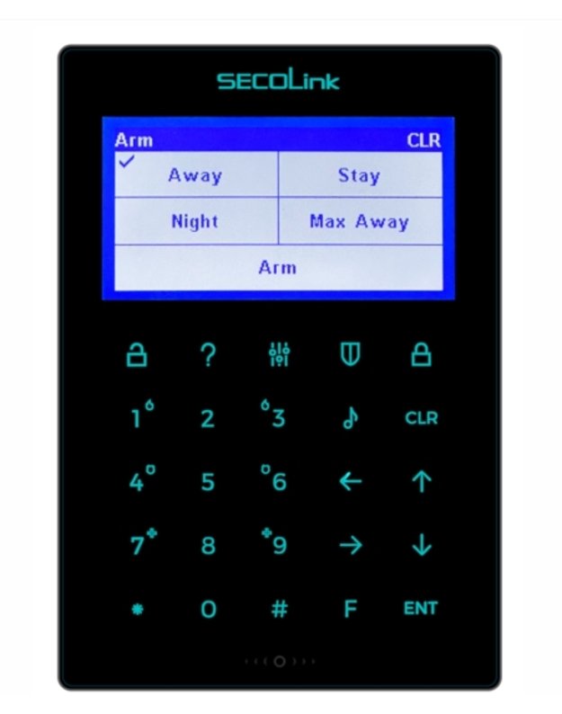 Klaviatūra SECOLINK KM25M (juoda, LCD, balso prane&scaron;imai, liečiamas ekranas)