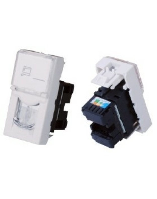 Lizdas RJ45 UTP keystone tipo montuojamas į apdaila Cat 5e 45x22,5mm
