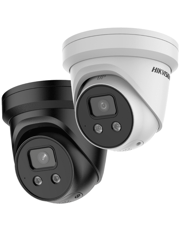Hikvision dome DS-2CD2346G2-ISU/SL F2.8 (balta, 4 MP, 30 m. IR  30 m. LED, AcuSense)