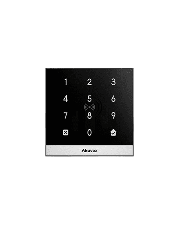 Praėjimo kontrolės terminalas Akuvox A02S (RFID, NFC, PIN, PoE, IP65)