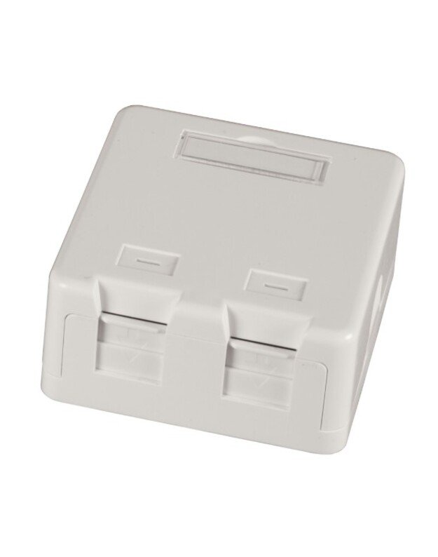 Vir&scaron;tinkinė montavimo dėžutė CMB-02 (2xRJ45, keystone, balta)