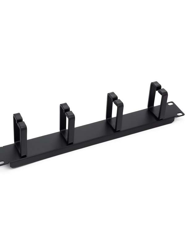 Kabelių sutvarkymo panelė LK-CM-0040/P 19  1U (plastikiniai žiedai, be varžtų)