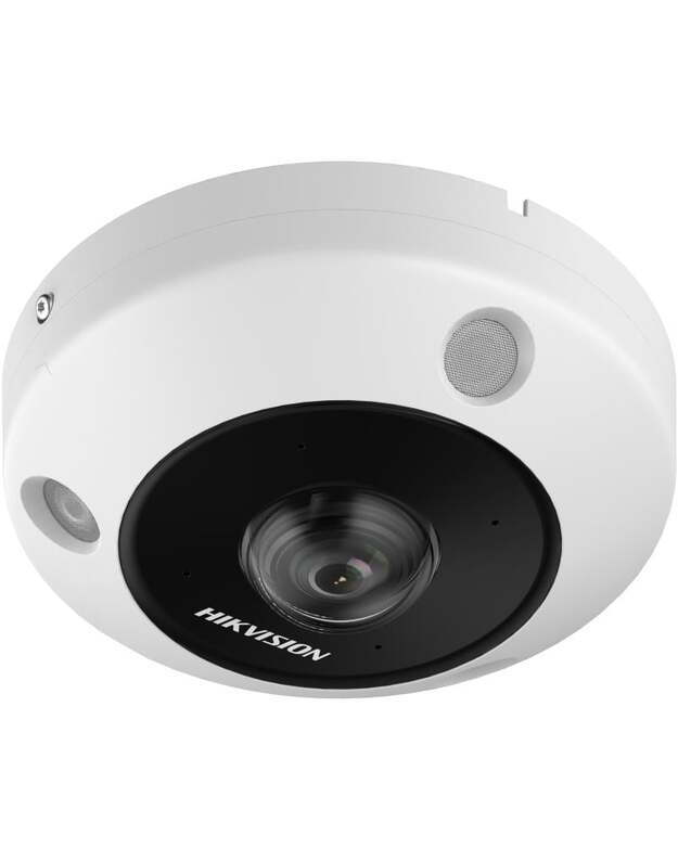 Hikvision fisheye DS-2CD2955G0-ISU (balta, 5 MP, 8 m. IR)