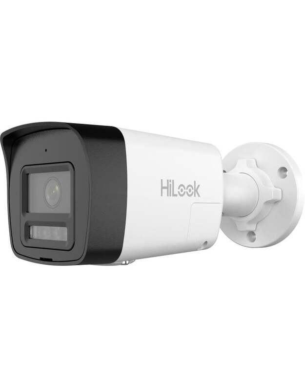HiLook bullet IPC-B180HAP-LUF/SL F2.8 (balta, 8 MP, 30 m IR, 30 m LED, Audio Alarm)