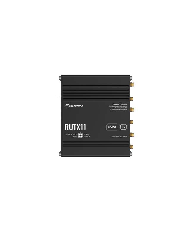 Pramoninis LTE modemas Teltonika RUTX11 20B200 su eSIM (LTE Cat 6, WiFi 5)