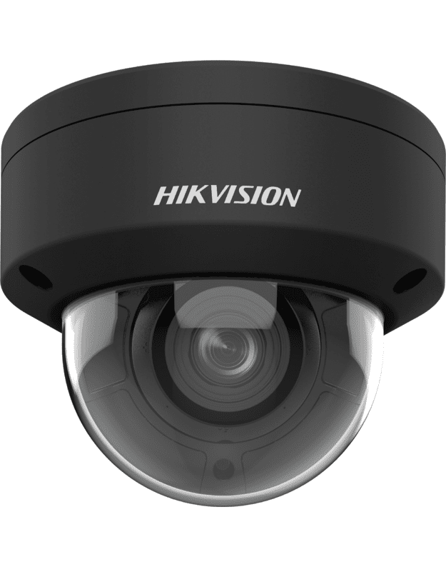 Hikvision dome DS-2CD2746G2HT-IZS F2.8-12 (juoda, 4 MP, 40 m. IR, AcuSense, Darkfighter)