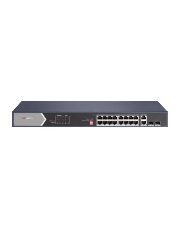 Hikvision 20 prievadų 16 PoE prievadų komutatorius DS-3E0520HP-E