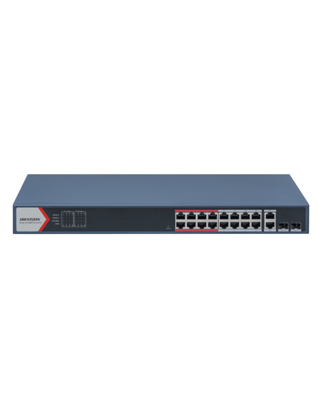 Komutatorius 18 prievadų Hikvision DS-3E1318P-EI(B) (valdomas)