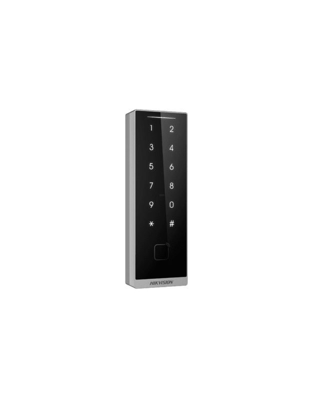 Kortelių skaitytuvas Hikvision DS-K1105EMKB (EM 125kHz, klaviatūra, RS485, Wiegand W26/W34, IP66)