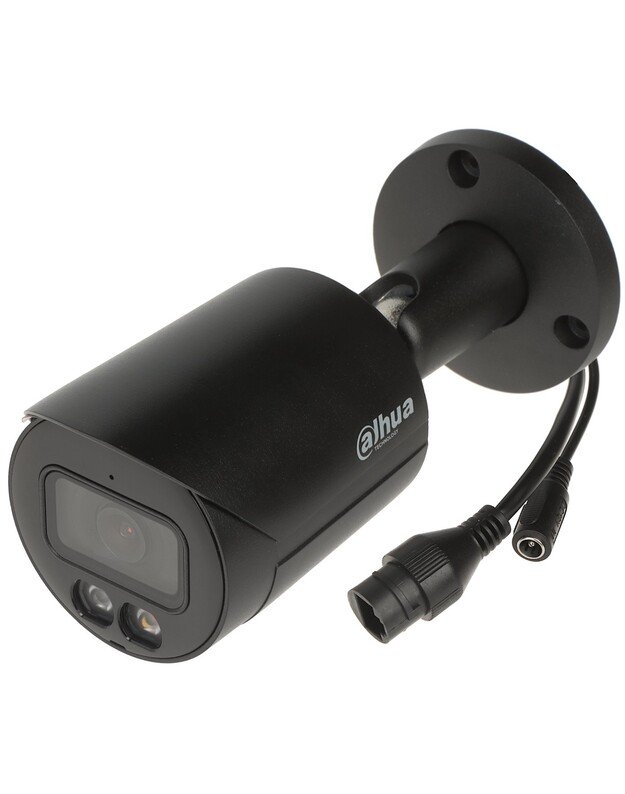 Dahua Bullet IPC-HFW2849S-S-IL-0280B-BLACK F2.8 (Juoda, 8MP 4K UHD, ~104°, IR+balta šviesa 30m, IP67)