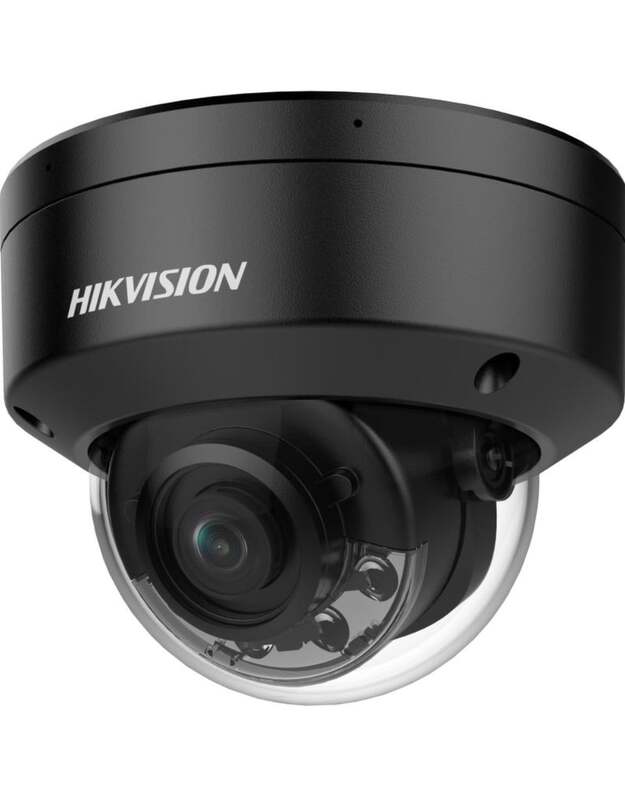 Hikvision dome DS-2CD2187G2H-LISU F2.8 (juoda, 8 MP, 30 m. IR  30 m. LED  Hybrid Light)