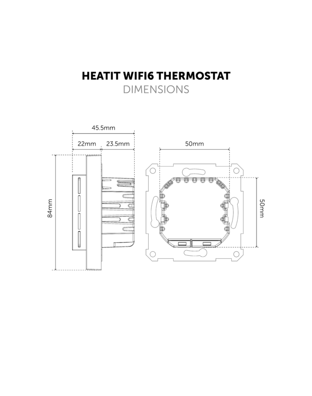 Išmanusis termostatas Heatit WiFi6, Baltas RAL 9010 9