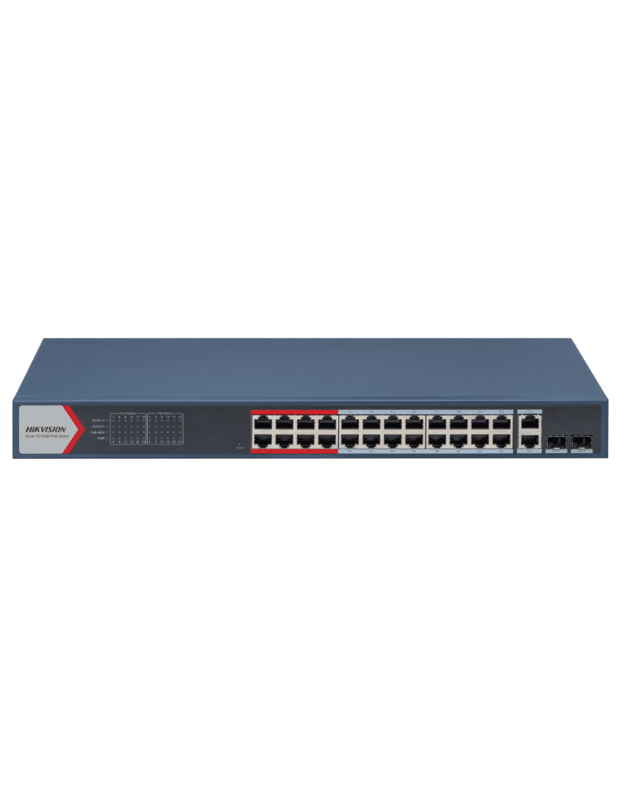 Hikvision 26 prievadų 24 PoE valdomas komutatorius DS-3E1326P-EI(B)