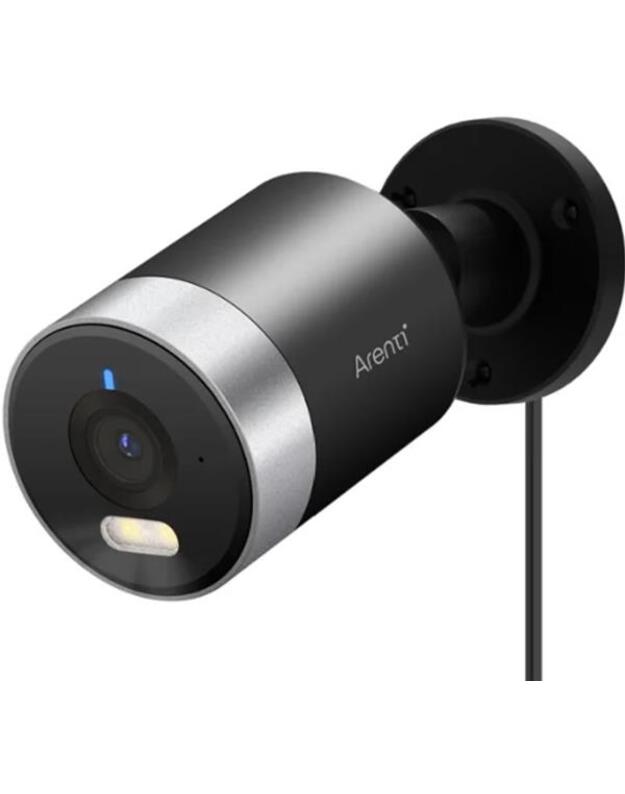 „Arenti Outdoor1“ 2K ‚Starlight‘ ir spalvota lauko ‚Wi-Fi‘ kamera, juodos spalvos