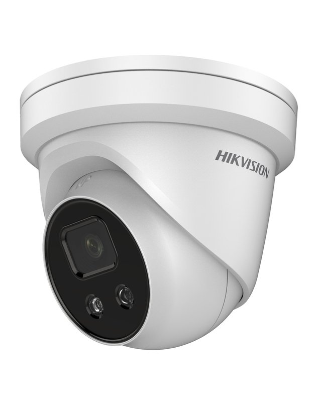 Hikvision dome DS-2CD2346G2-IU F4 (balta, 4 MP, 30 m. IR, ColorVu)