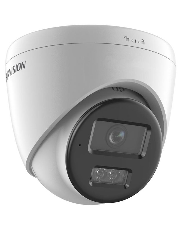 Hikvision dome DS-2CD1363G2-LIU F2.8 (balta, 6 MP, 30 m. IR, 30 m. LED, hybrid light)