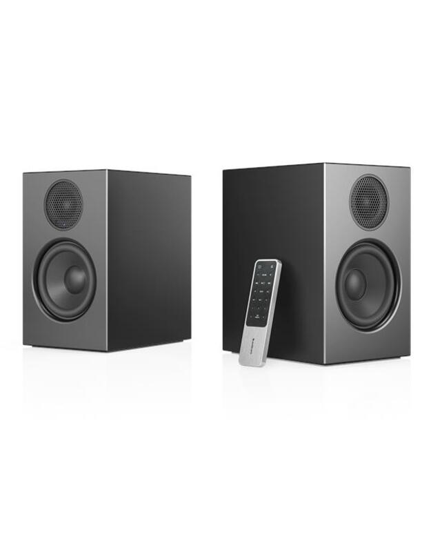  Audio Pro A28 Linkplay  Maitinama stereo garsiakalbių sistema su žemų dažnių refleksu, juoda