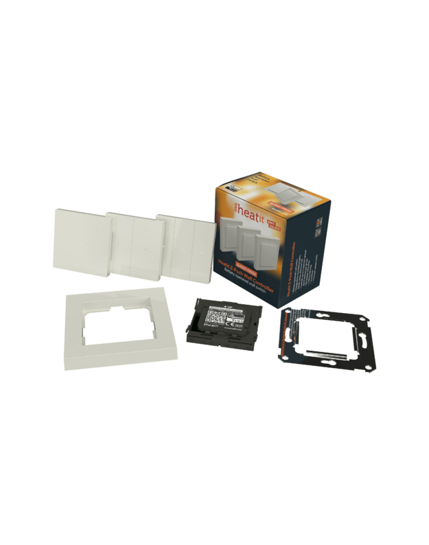 Heatit Z-Push Wall Controller. Z-WAVE išmanusis mygtukinis valdiklis, baltas RAL 9010 blizgus 12