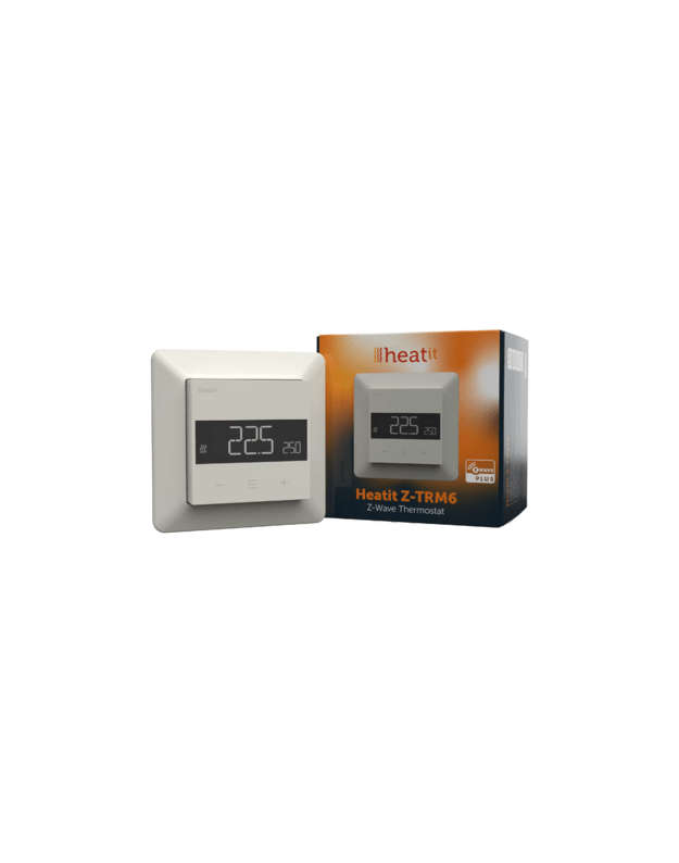 Heatit Z-TRM6 išmanus Z-WAVE termostatas, baltas RAL 9010 1