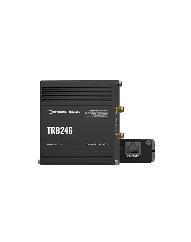 Tinklo sąsaja Teltonika TRB246 (4G/LTE, RS232, RS485, 2xSIM, GNSS, pramoninė)