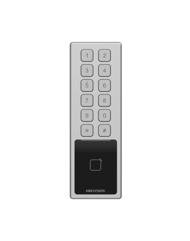 Klaviatūra AX Hybrid Pro DS-PK502MDX, skirta naudoti lauke, 4 gyslų kabelis, pusiau dvipusis RS-485