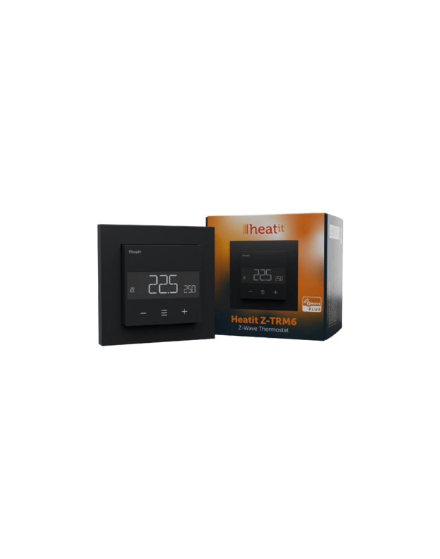 Heatit Z-TRM6 išmanus Z-WAVE termostatas, juodas matinis 2