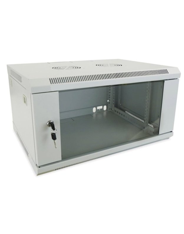 Komutacinė spinta 19   pakabinama 6U 600x450x368mm (pilka, surinkta, IP20) AWM2-6406