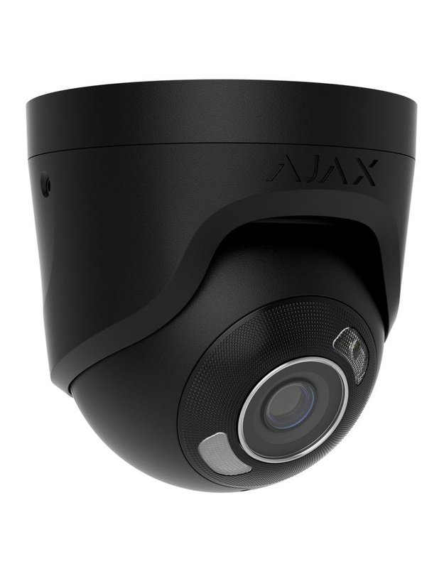 IP turret kamera TurretCam, juoda HL, 8MP, F2.8mm, IR 50m, White light 50m, IP65, IK08