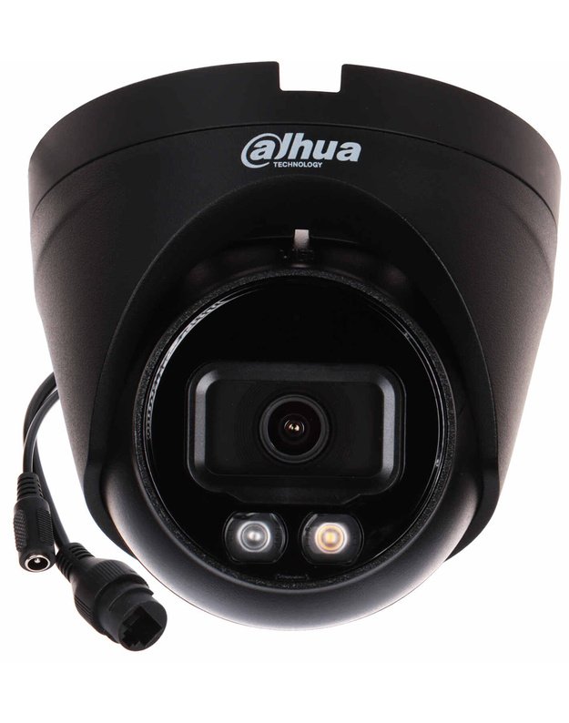 Dahua Dome IPC-HDW1439V-A-IL-0280B (juoda, 4 MP, F2.8, 30m IR + &scaron;viesa, IP67)