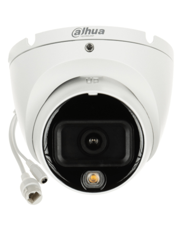 Dahua Dome IPC-HDW1639T-A-IL-0280B-S6 F2.8 (Balta, 6MP, ~110°, IR+balta šviesa 30m, IP67)