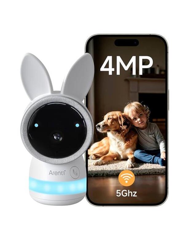 Arenti Ainanny vaizdo kamera kūdikiams, 4 MP, „Wi-Fi“