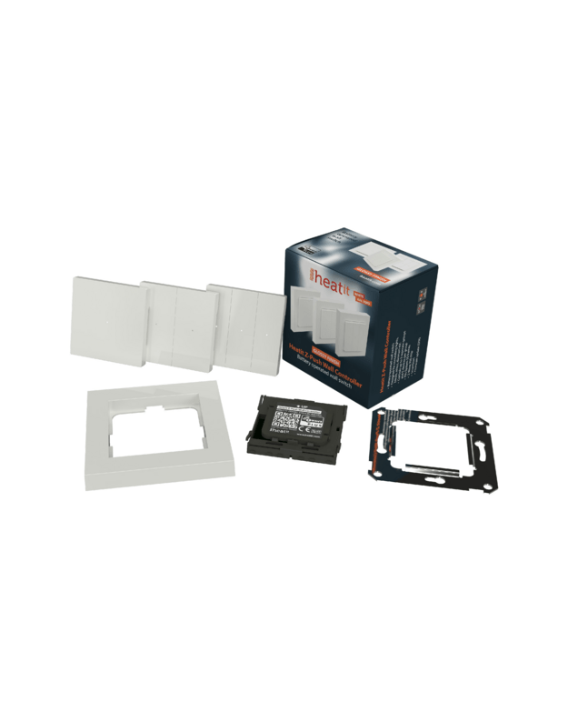 Heatit Z-Push Wall Controller. Z-WAVE išmanusis mygtukinis valdiklis, baltas RAL 9003 blizgus 12