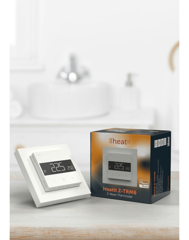 Heatit Z-TRM6 išmanus Z-WAVE termostatas, baltas RAL 9003 10