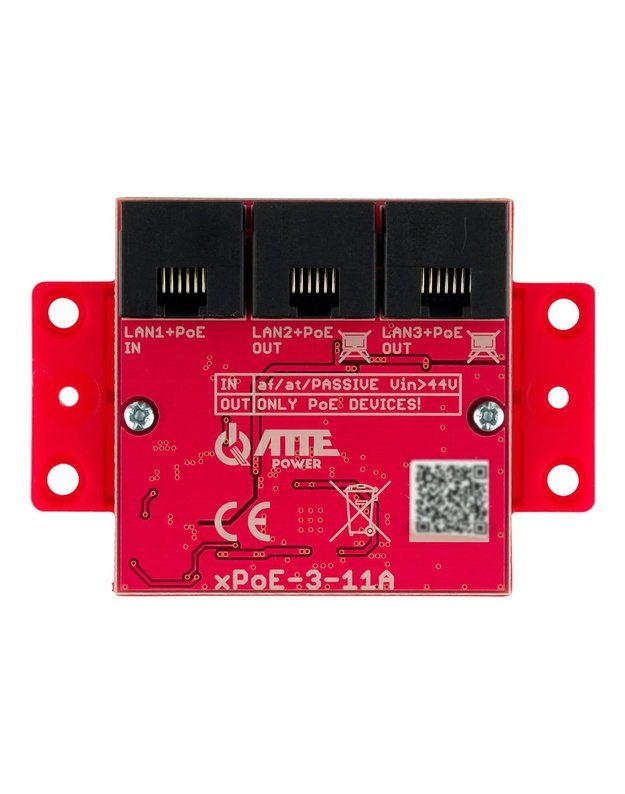 3 prievadų komutatorius ATTE XPOE-3-11A