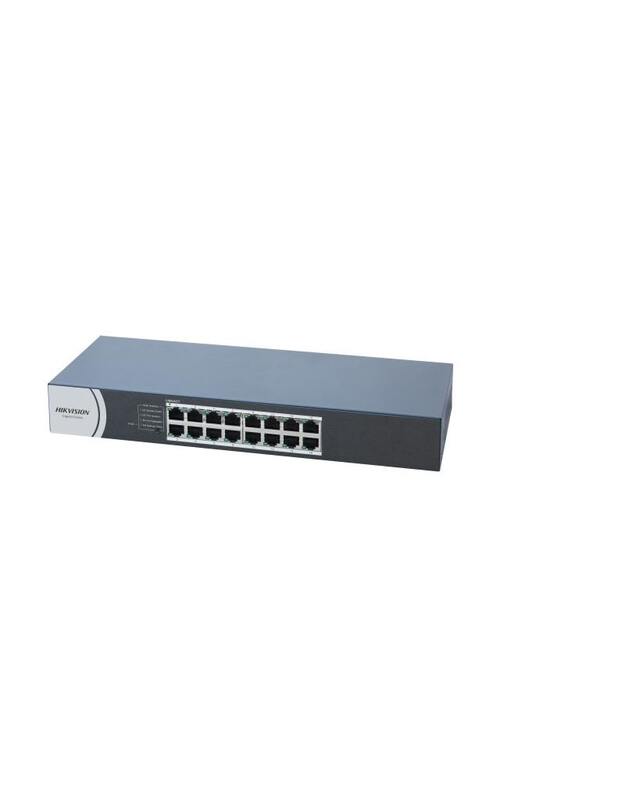 Hikvision 16 prievadų komutatorius DS-3E0516R-O