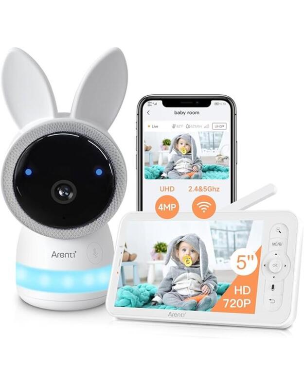Arenti Ainanny Kit vaizdo kūdikių stebėjimo kamera, 4 MP, LCD ekranas