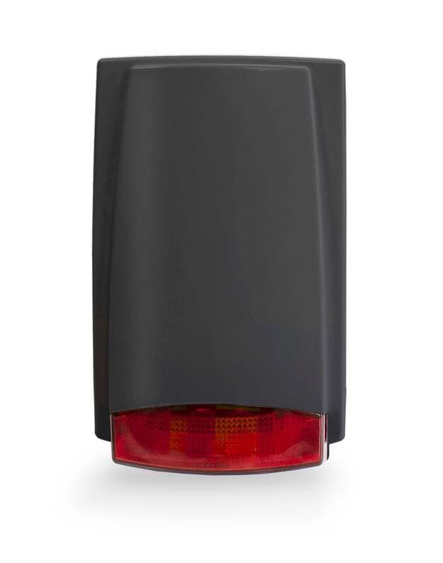 Apsauginė lauko sirena MR300RL (raudona, pilkas korpusas, be akumuliatoriaus)