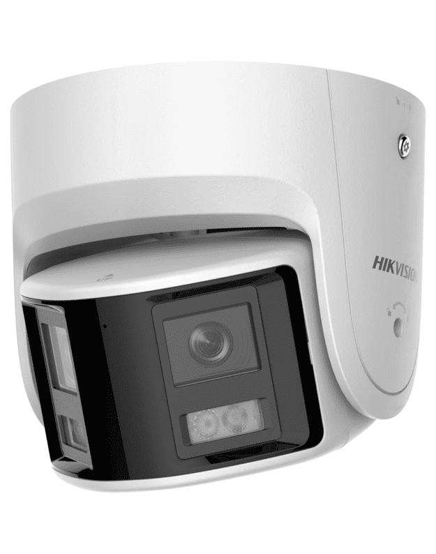 Hikvision dome DS-2CD2346G2P-ISU/SL(C) F2.8 (balta, 4 MP, 30 m. IR, AcuSense, panoraminė 180&deg;)
