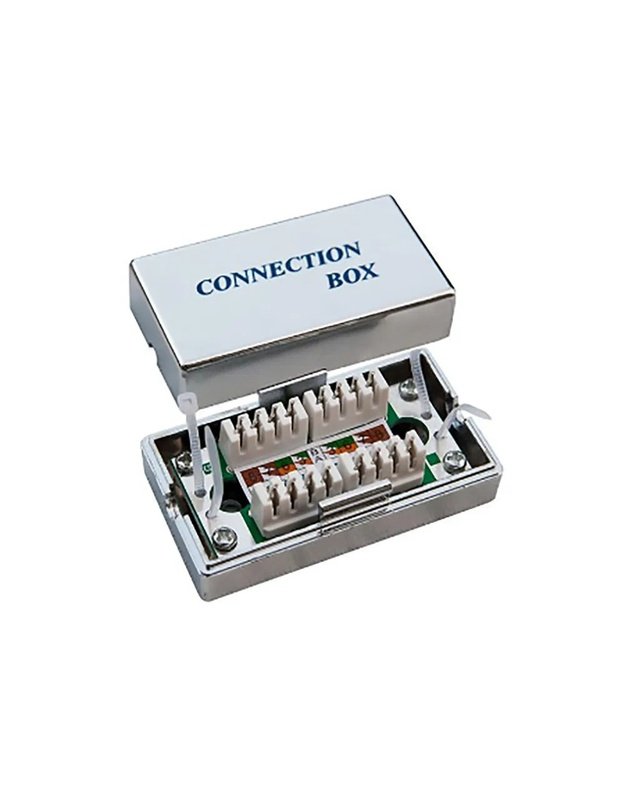 UTP kabelio sujungimo dėžutė LK-KJ-024/B (Cat5e, LSA, 66&times;36&times;26mm, krosuojama)