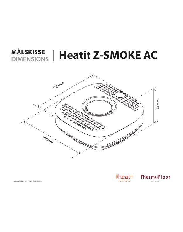 Dūmų detektorius Heatit Z-Smoke Detector Battery