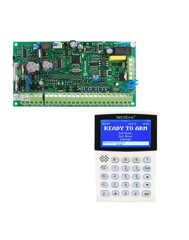 Centralės ir klaviatūros komplektas SECOLINK PAS832+KM24G