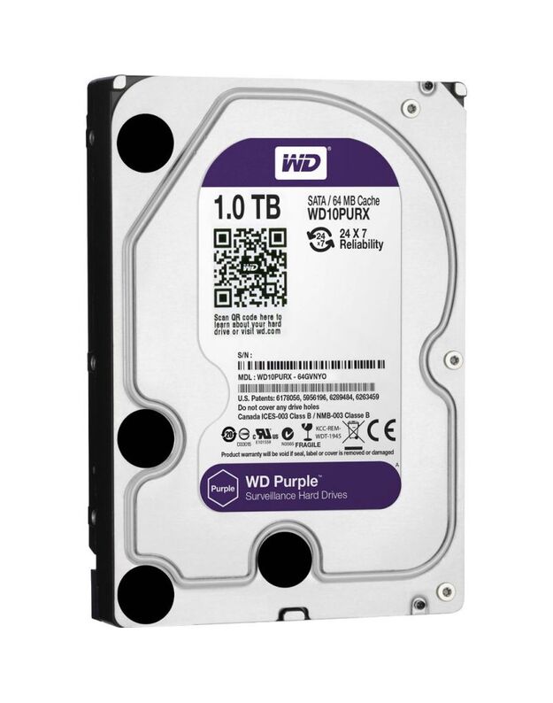 Kietas diskas WD Purple WD10PURX Surveillance 1 TB